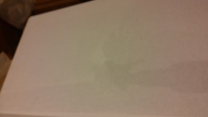 dresser opaque paper glued down